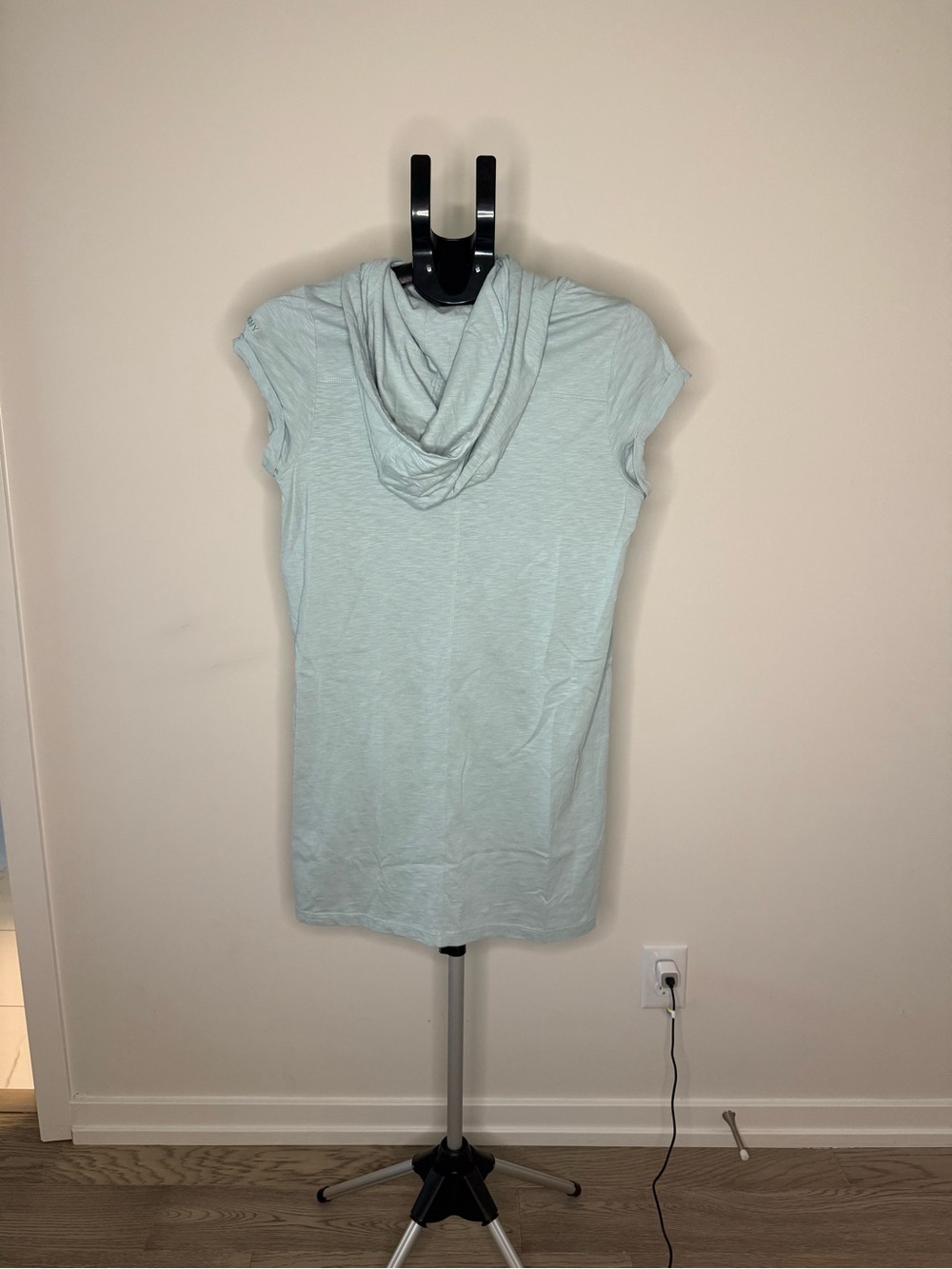 DKNY Sport Hooded T-Shirt Dress Small Blue Athleisure Casual - Picture 3 of 9